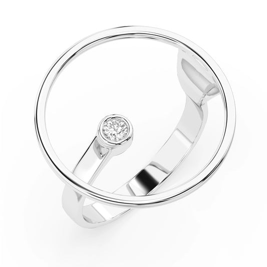 Minimalismus-Ring (Rund), 0.03 ct — 101-10077