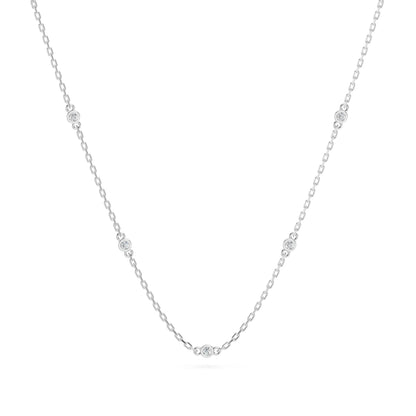Minimalismus-Halskette (Rund), 0.07 ct — 104-10080/5(1.4)