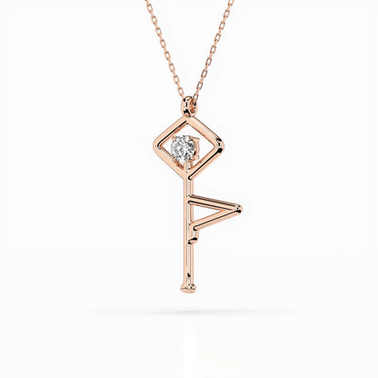 Minimalismus-Halskette (Rund), 0.1 ct — 104-10063
