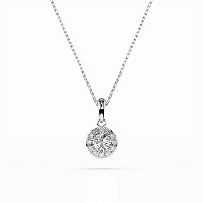 Solitär-Eternity-Halskette (Rund), 0.2 ct — 104-10053(3.7)