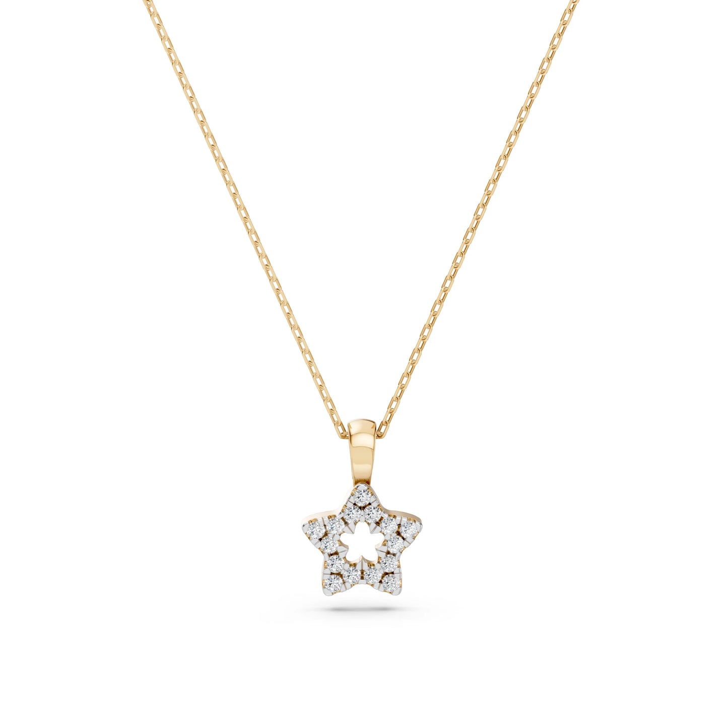 Minimalismus-Halskette (Rund), 0.08 ct — 104-10078