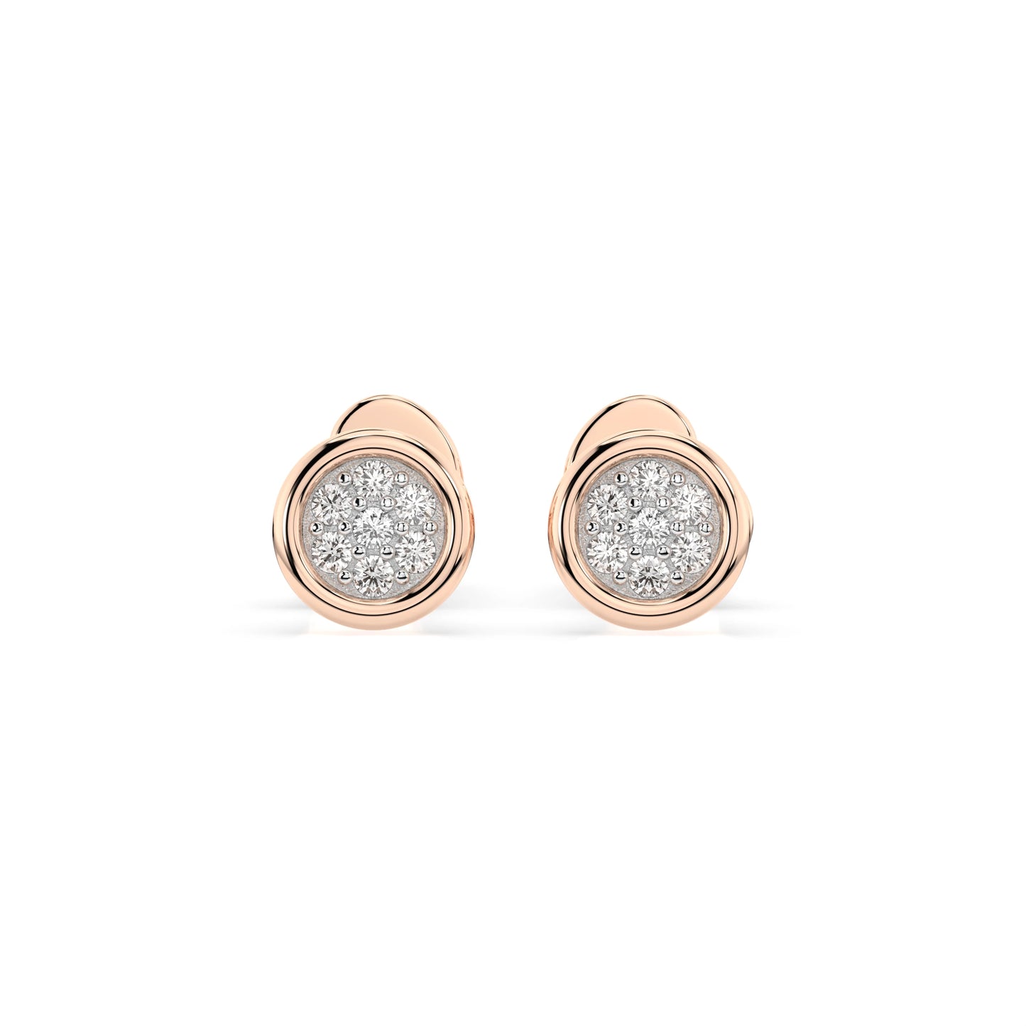 Illusion-Ohrringe (Rund), 0.08 ct — 102-10068