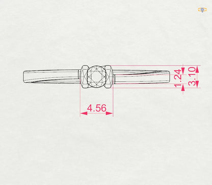 Solitär-Ring (Rund), 0.1 ct — 101-10016(3.0)