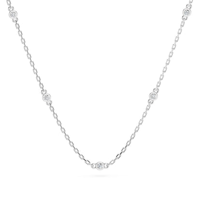 Minimalismus-Halskette (Rund), 0.07 ct — 104-10080/5(1.4)