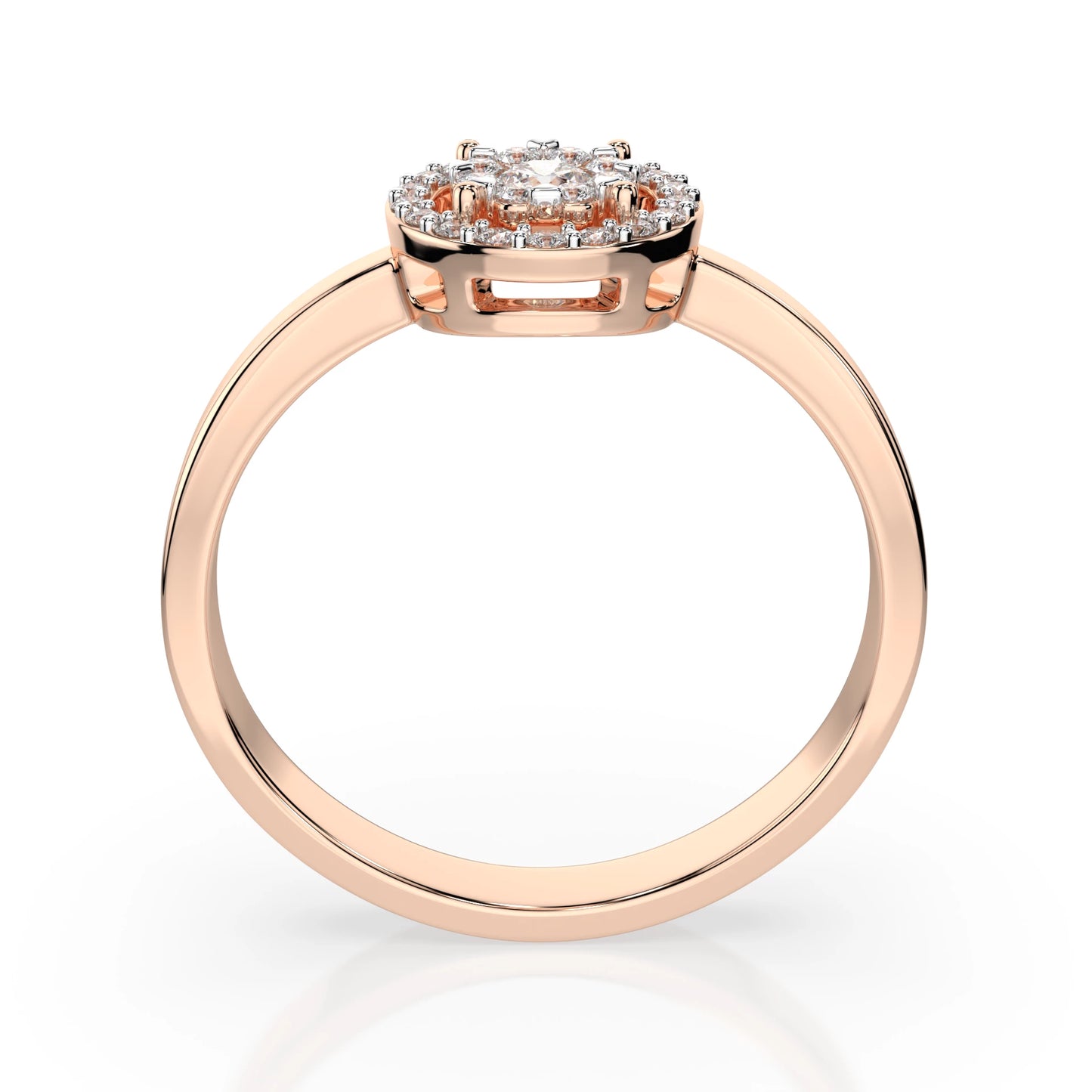 Illusion-Ring (Rund), 0.03 ct — 101-10018/1(2.0)