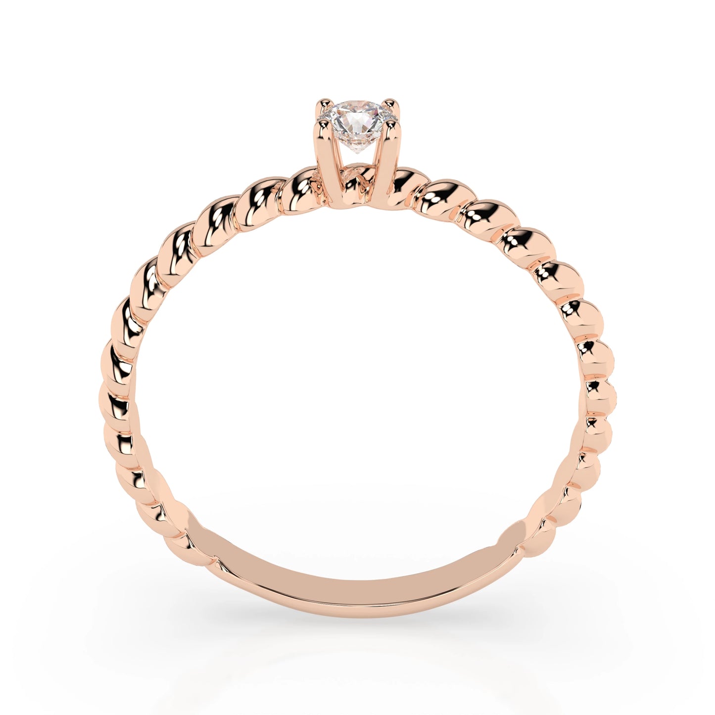 Solitär-Ring (Rund), 0.08 ct — 101-10038(2.7)