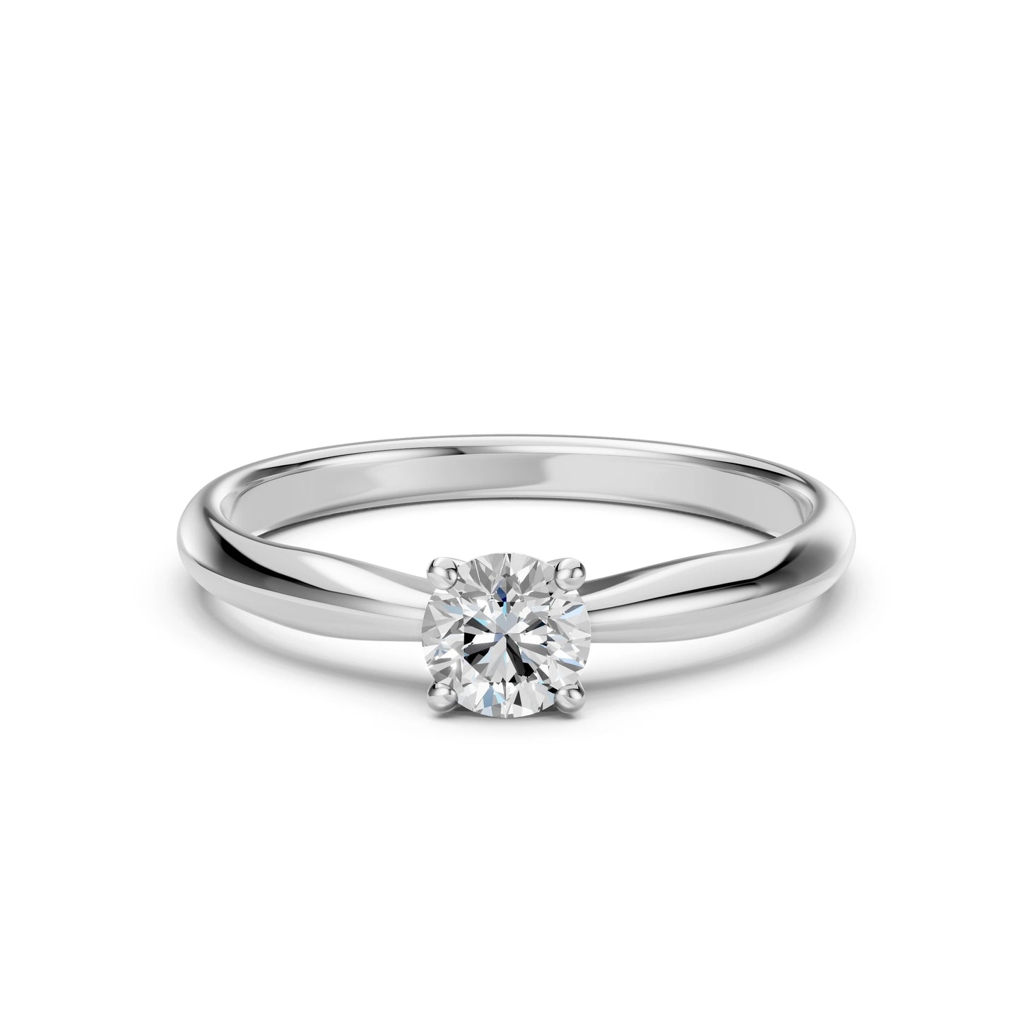 Solitär-Ring (Rund), 0.5 ct — 101-10021(5.1)