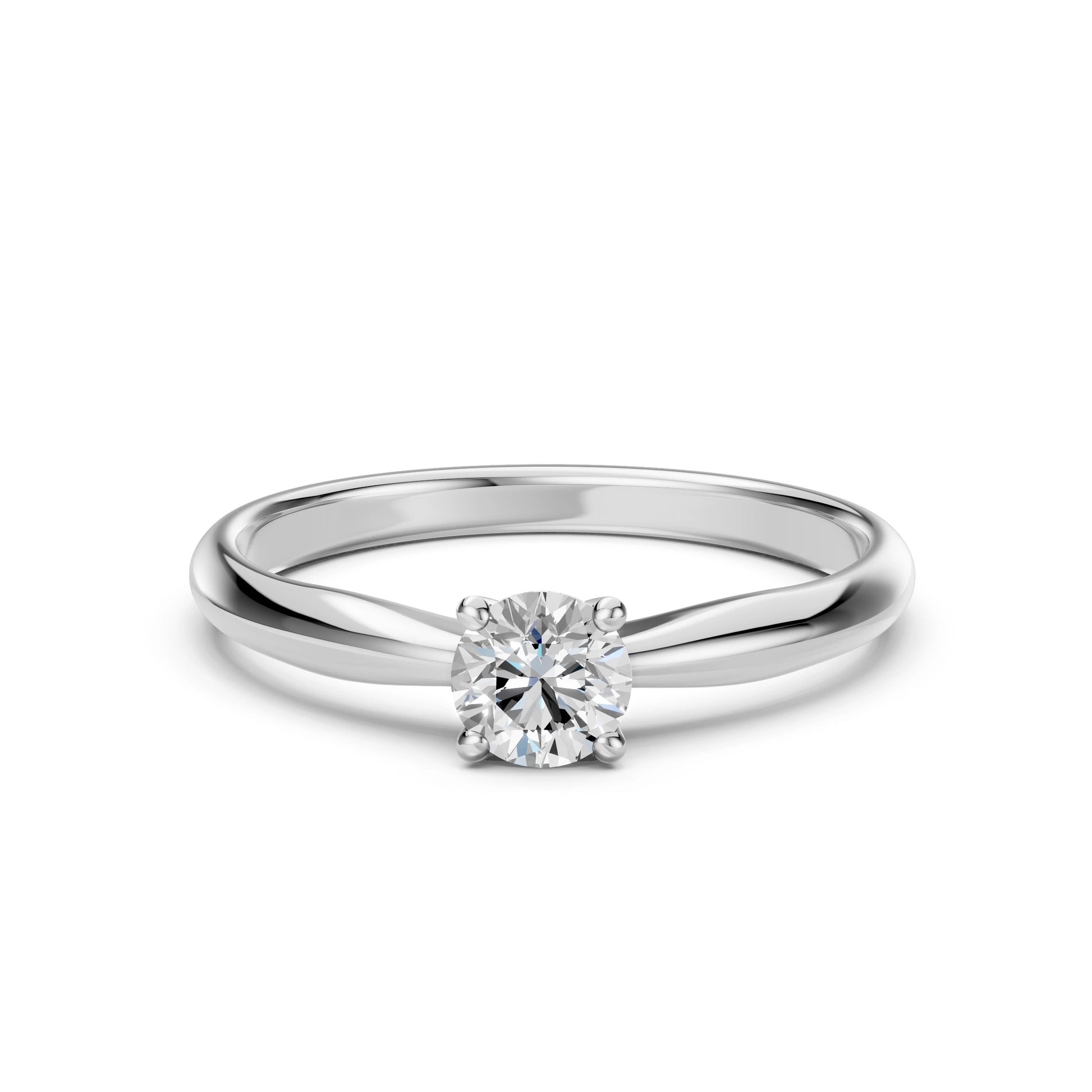 Solitär-Ring (Rund), 0.5 ct — 101-10021(5.1)