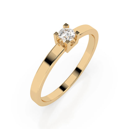 Solitär-Ring (Rund), 0.1 ct — 101-10036(3.0)