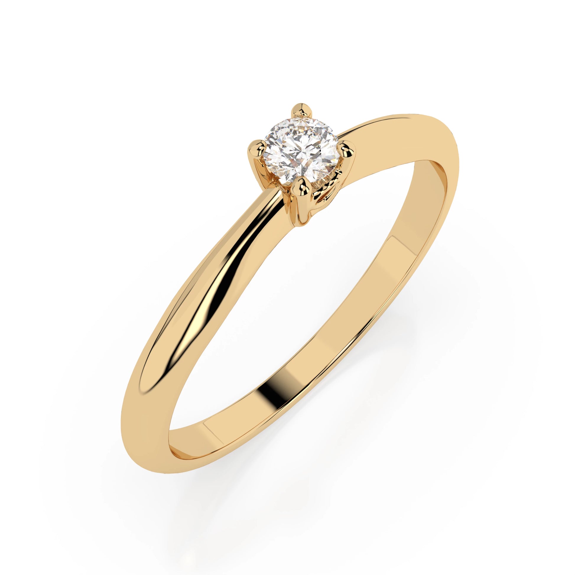 Solitär-Ring (Rund), 0.06 ct — 101-10035(2.5)