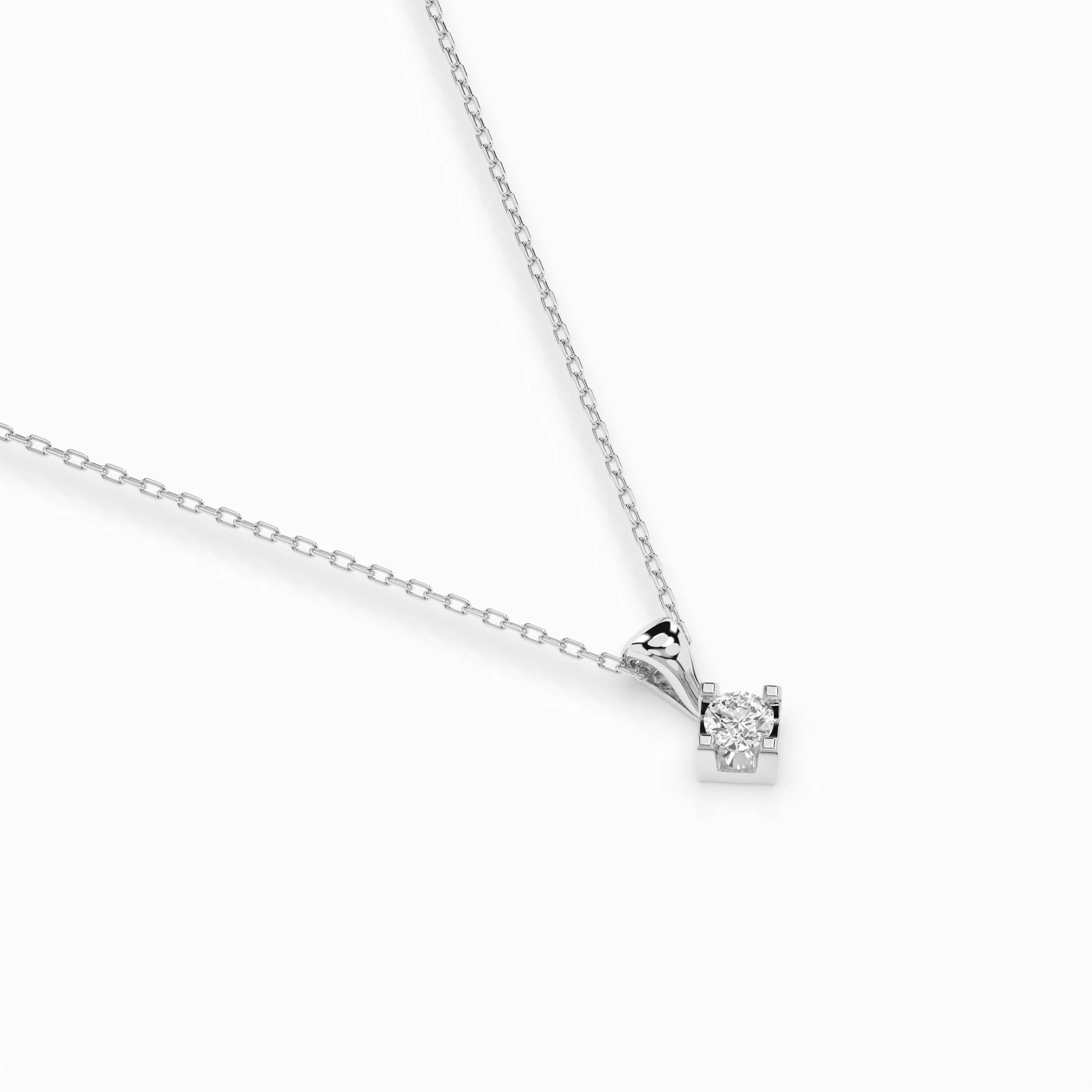 Solitär-Halskette (Rund), 0.08 ct — 104-10014(2.7)