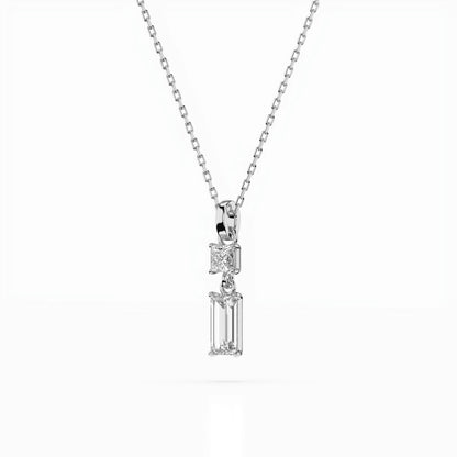 Solitär-Halskette (Baguette), 0.1 ct — 104-10071/1(0.30)BAQ