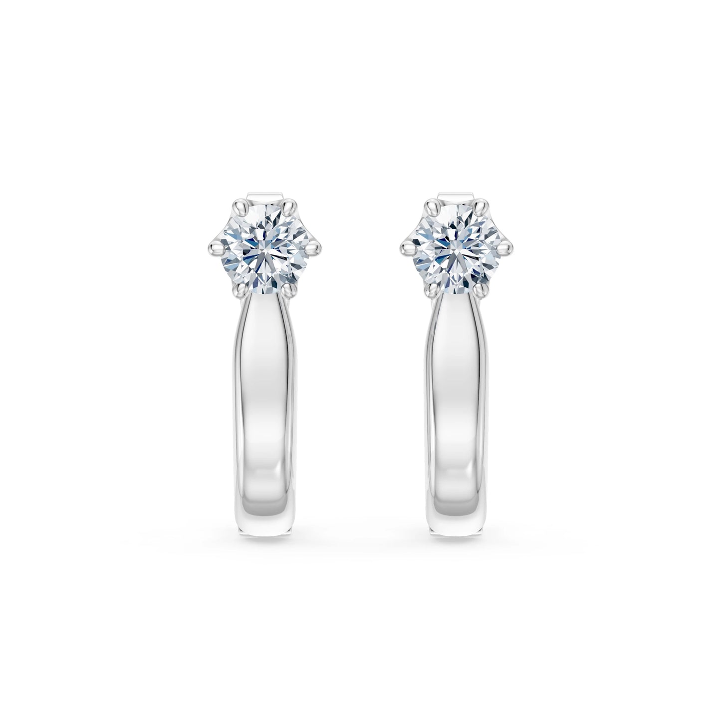 Solitär-Ohrringe mit englischem Verschluss, 0.5 ct — 102-10040(4.0)