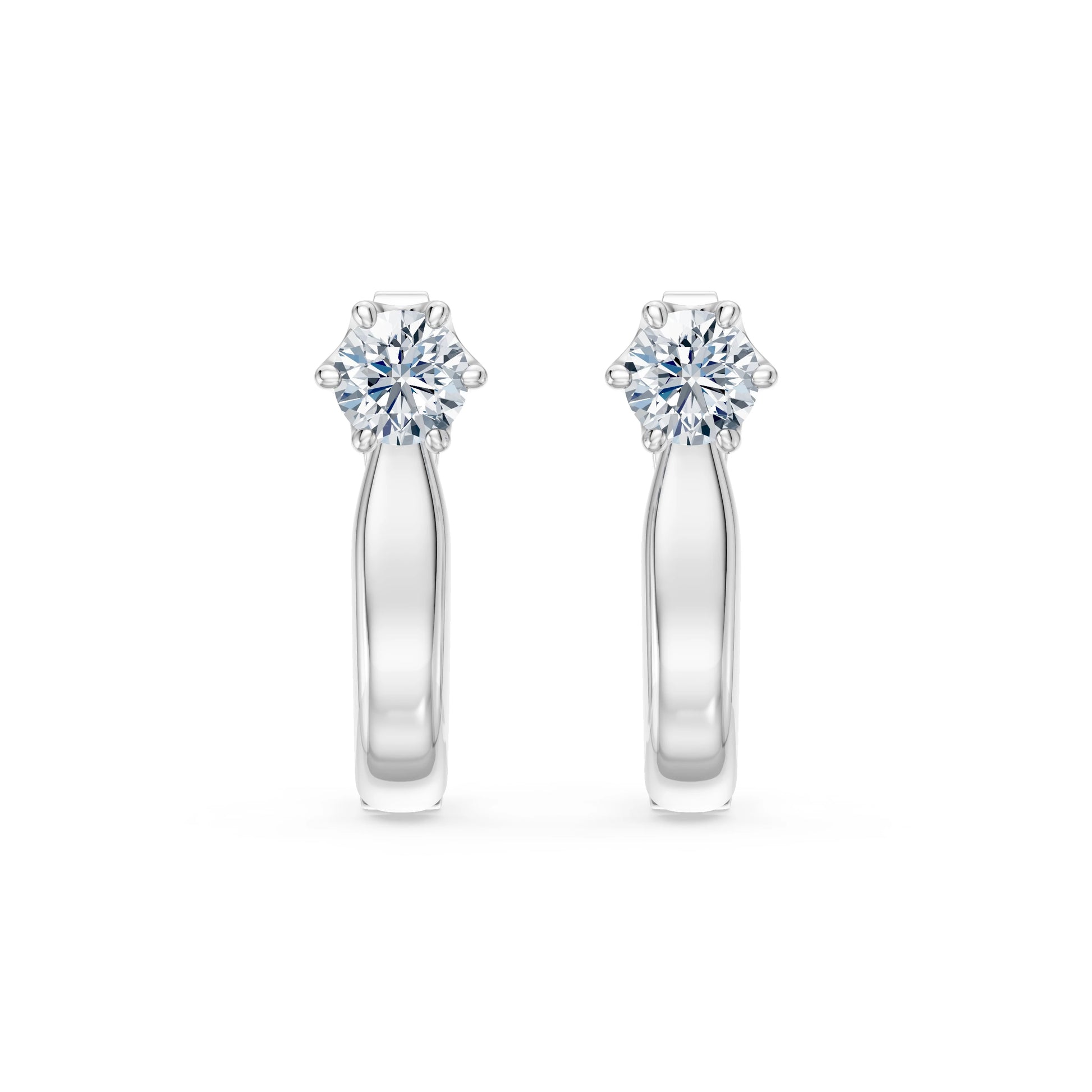 Solitär-Ohrringe mit englischem Verschluss, 0.5 ct — 102-10040(4.0)