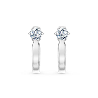 Solitär-Ohrringe mit englischem Verschluss, 0.5 ct — 102-10040(4.0)