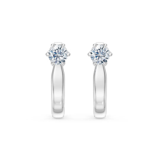 Solitär-Ohrringe mit englischem Verschluss, 0.5 ct — 102-10040(4.0)