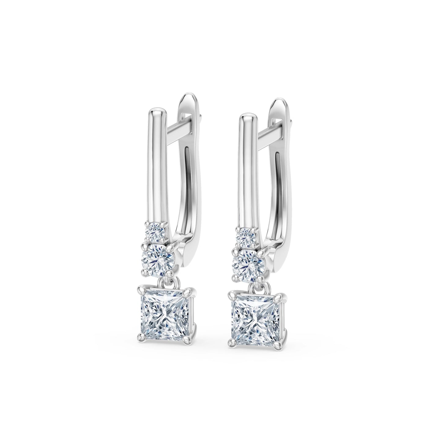 Solitär-Eternity-Ohrringe, 0.8 ct — 102-10143(0.40)PR
