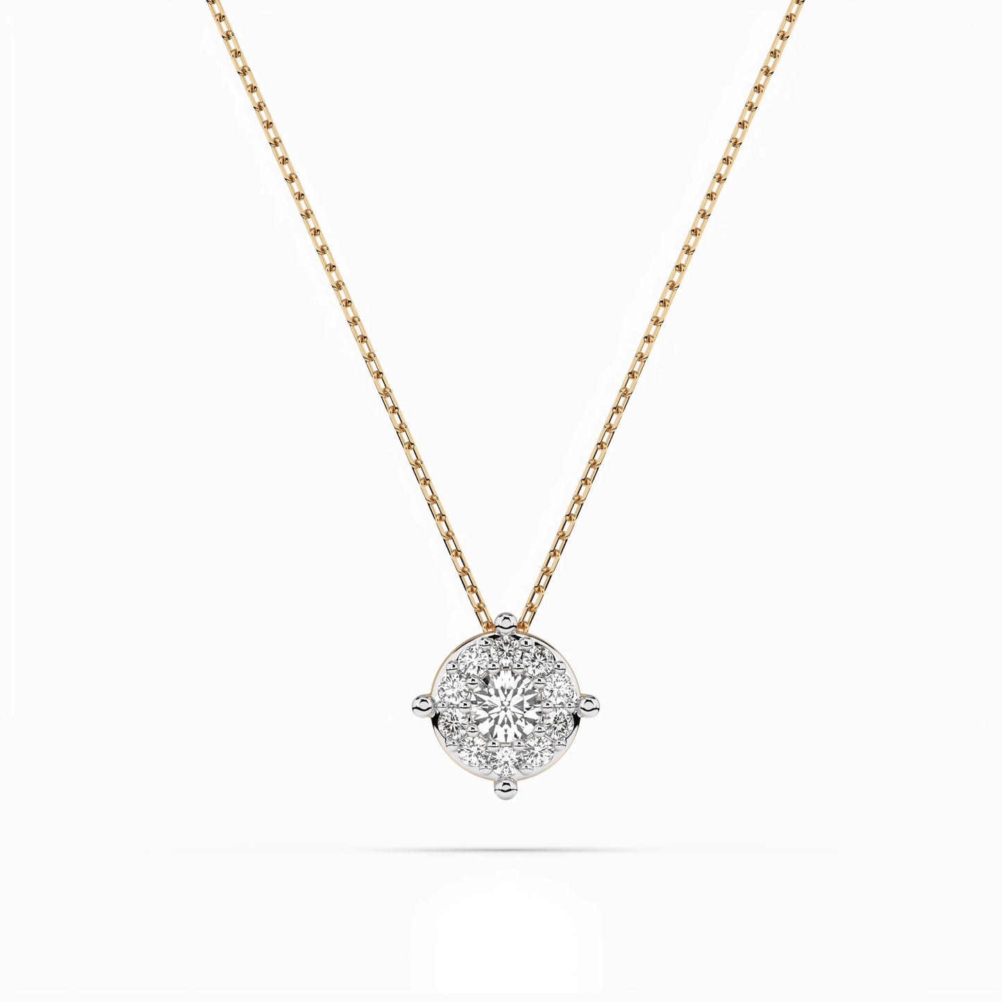 Solitär-Eternity-Halskette (Rund), 0.06 ct — 104-10001(2.5)