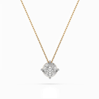 Solitär-Eternity-Halskette (Rund), 0.06 ct — 104-10001(2.5)