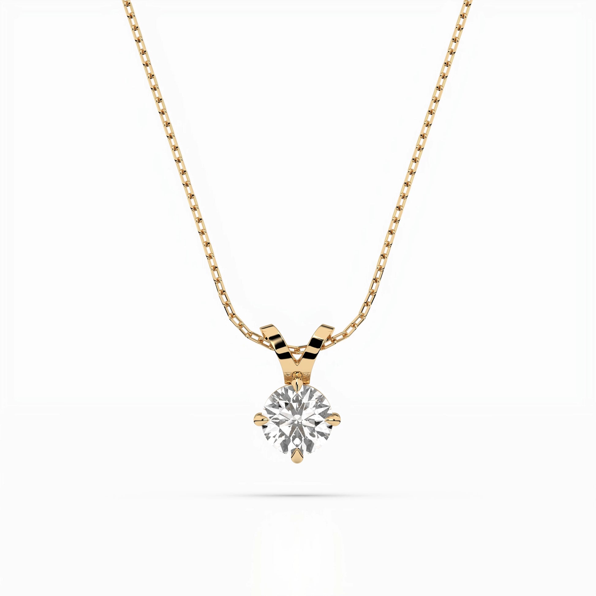 Solitär-Halskette (Rund), 0.4 ct — 104-10037(4.7)