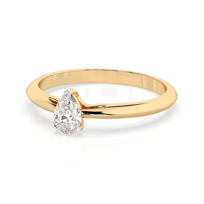 Solitär-Ring (Tropfen), 0.3 ct — 101-10190(0.30)PAR