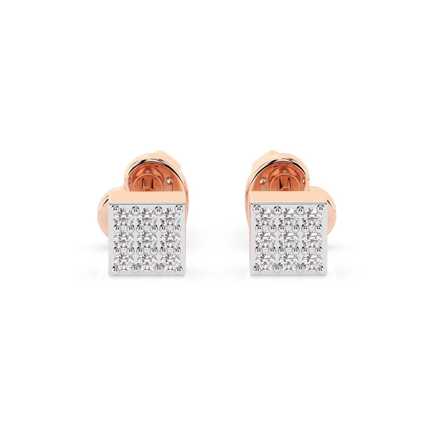 Illusion-Ohrringe (Rund), 0.11 ct — 102-10063