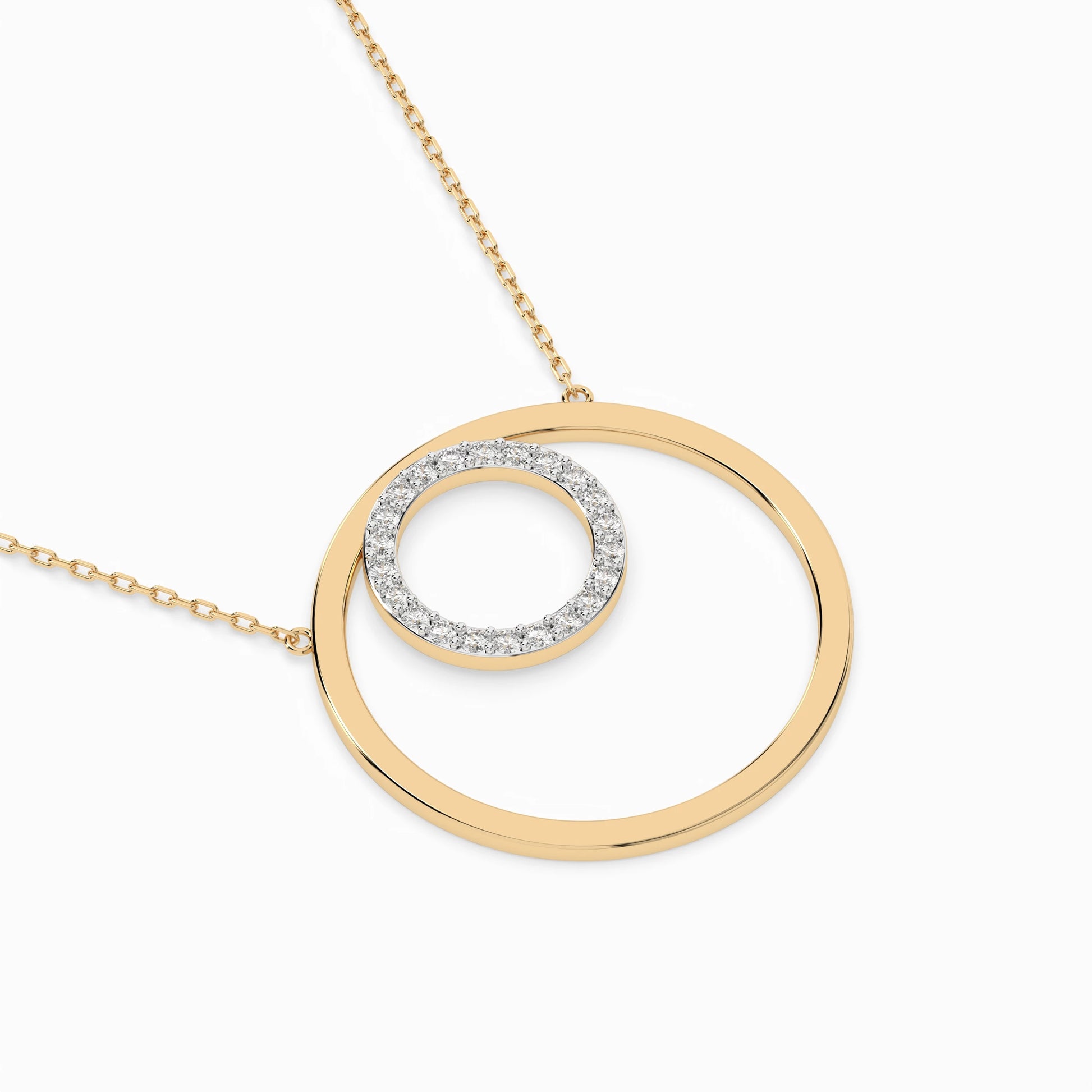 Minimalismus-Halskette (Rund), 0.13 ct — 104-10054