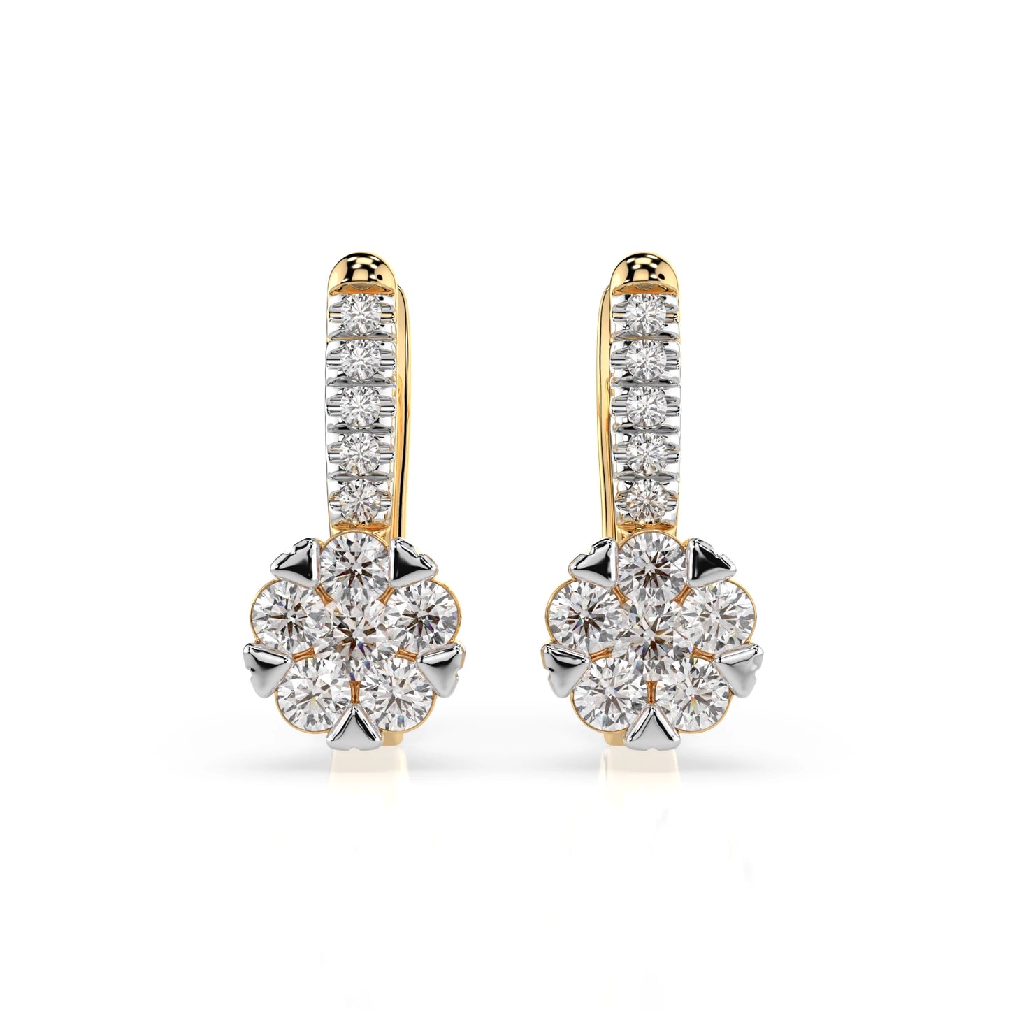 Illusion-Ohrringe (Rund), 0.12 ct — 102-10015/4(2.5)