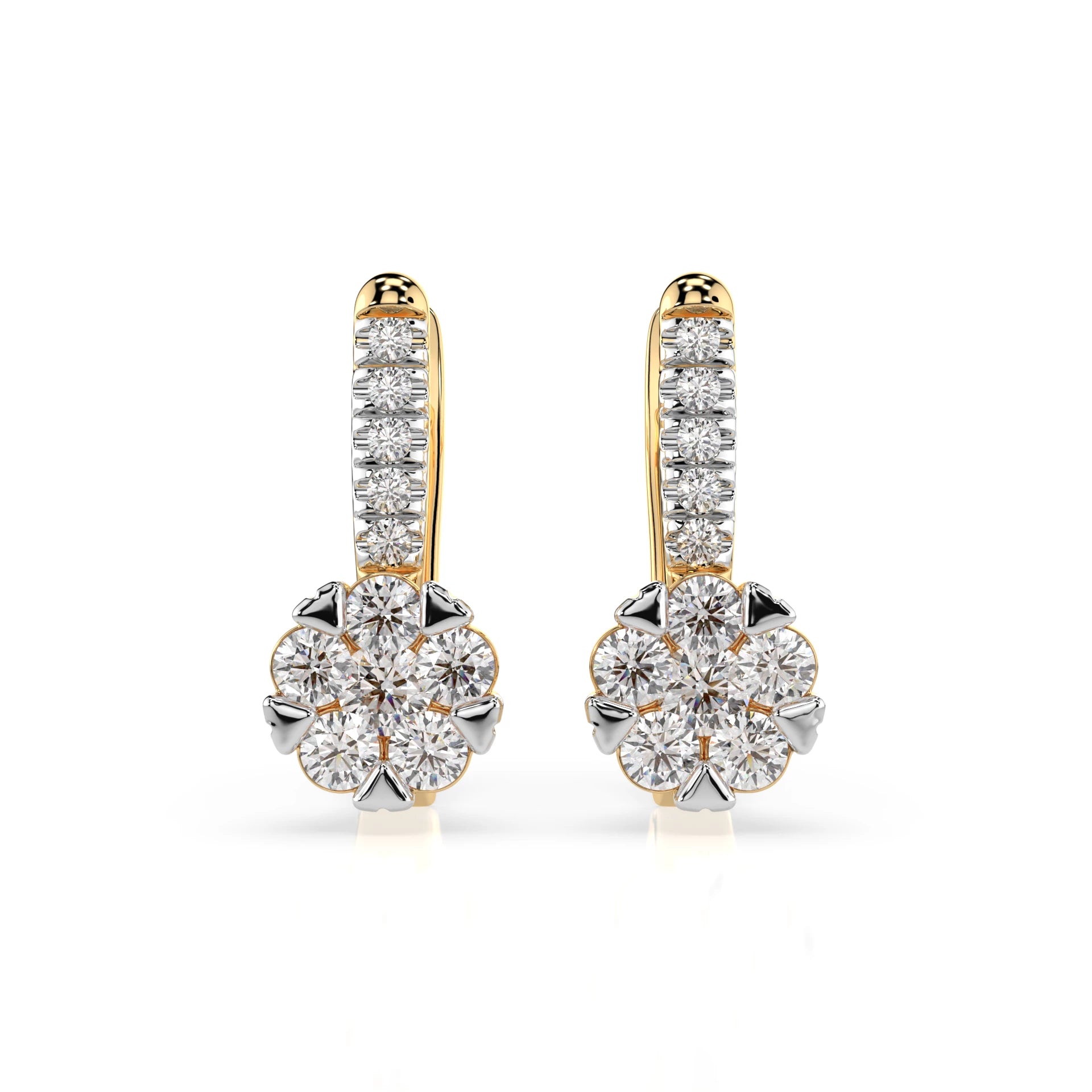 Illusion-Ohrringe (Rund), 0.12 ct — 102-10015/4(2.5)
