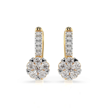 Illusion-Ohrringe (Rund), 0.12 ct — 102-10015/4(2.5)