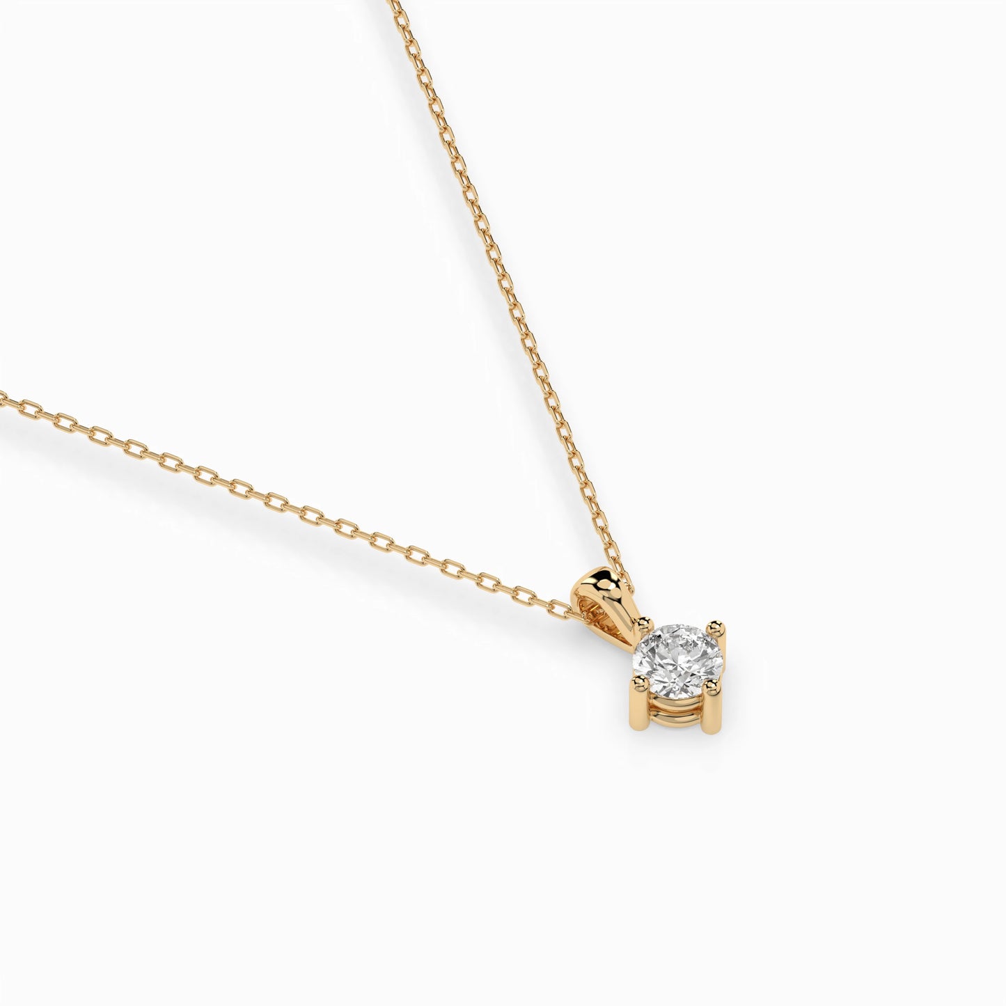 Solitär-Halskette (Rund), 0.1 ct — 104-10011(3.0)