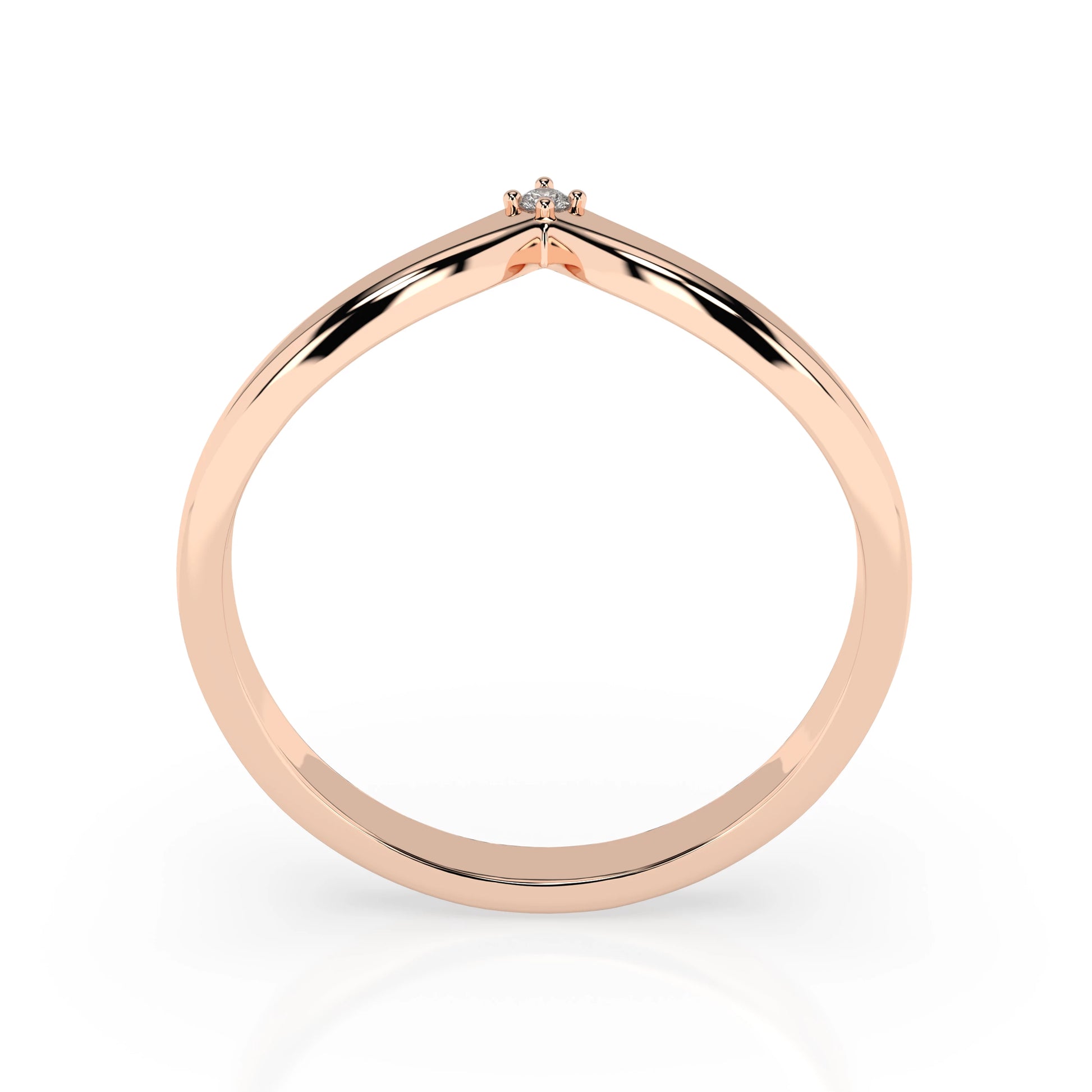 Minimalismus-Ring (Rund), 0.01 ct — 101-10161/3