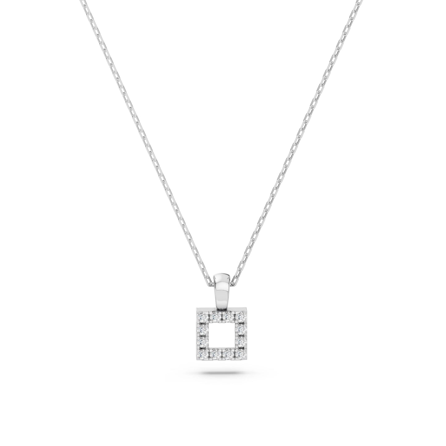 Minimalismus-Halskette (Rund), 0.06 ct — 104-10079