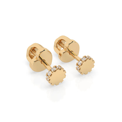 Minimalismus-Ohrringe (Rund), 0.1 ct — 102-10029