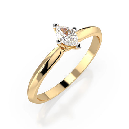 Solitär-Ring (Marquise), 0.15 ct — 101-10181/1(0.15)MARQUISE