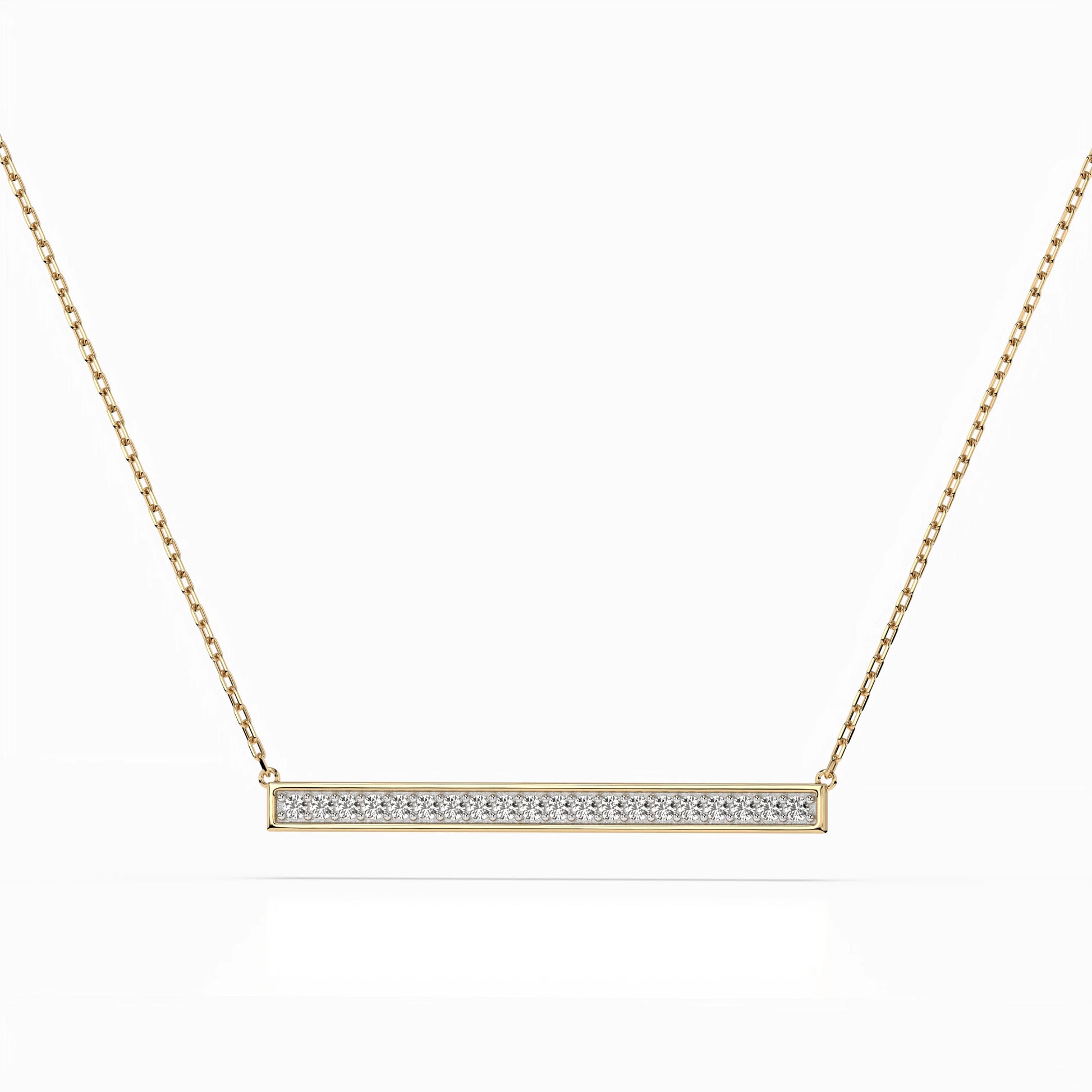 Minimalismus-Halskette (Rund), 0.12 ct — 104-10024