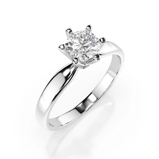 Solitär-Ring (Rund), 0.7 ct — 101-10040(5.7)