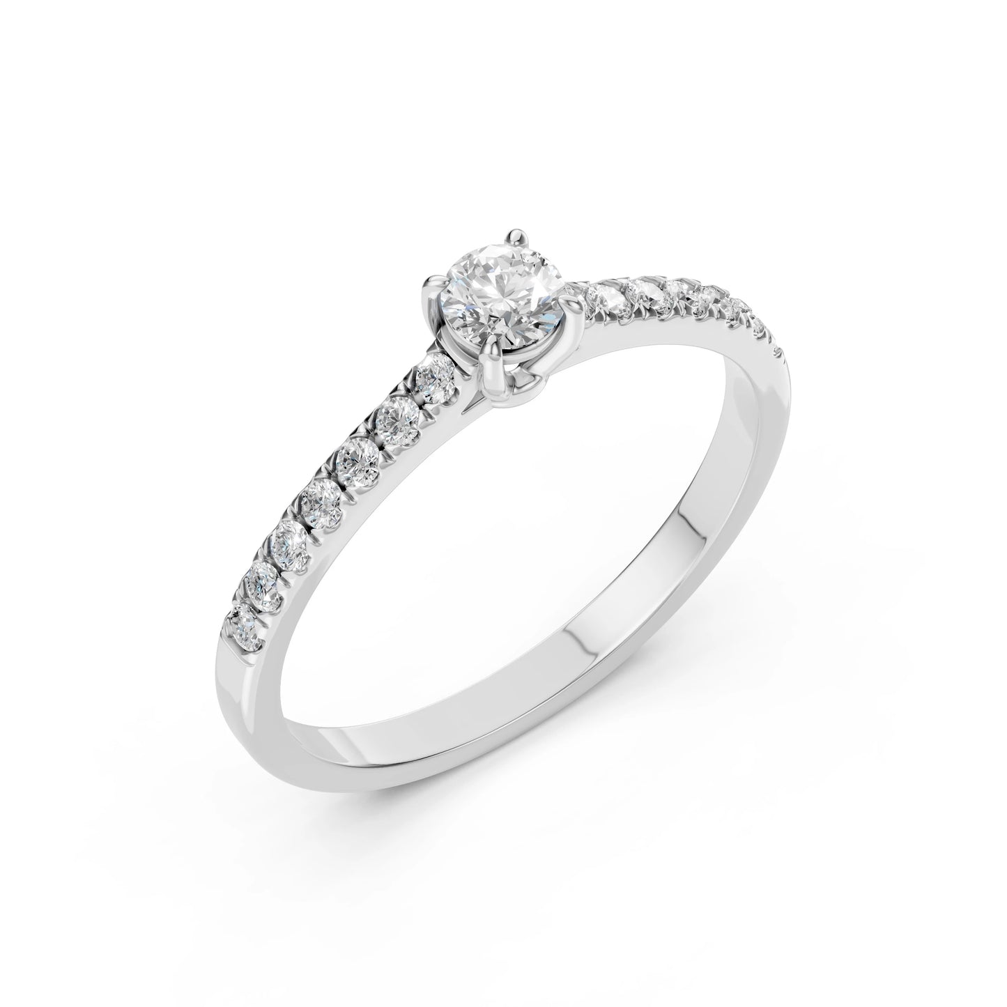 Solitär-Eternity-Ring (Rund), 0.2 ct — 101-10094(3.7)