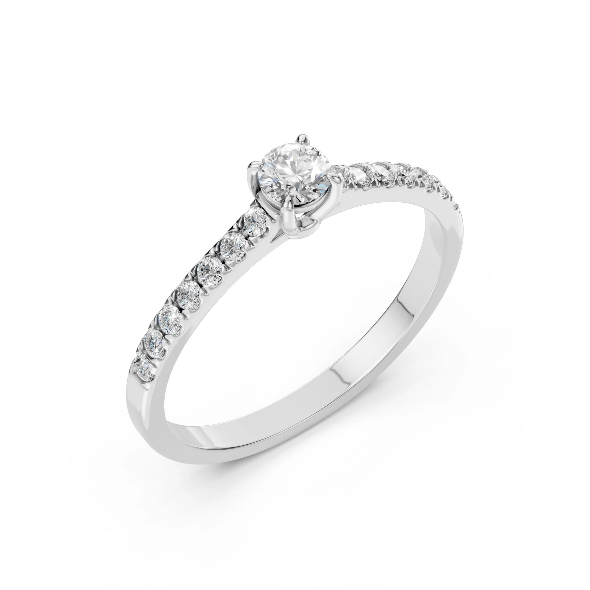 Solitär-Eternity-Ring (Rund), 0.2 ct — 101-10094(3.7)