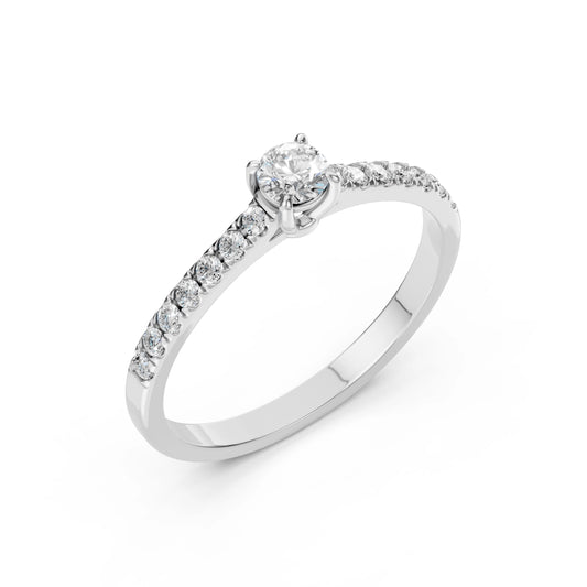 Solitär-Eternity-Ring (Rund), 0.2 ct — 101-10094(3.7)
