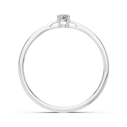 Solitär-Ring (Rund), 0.1 ct — 101-10012/1(3.0)