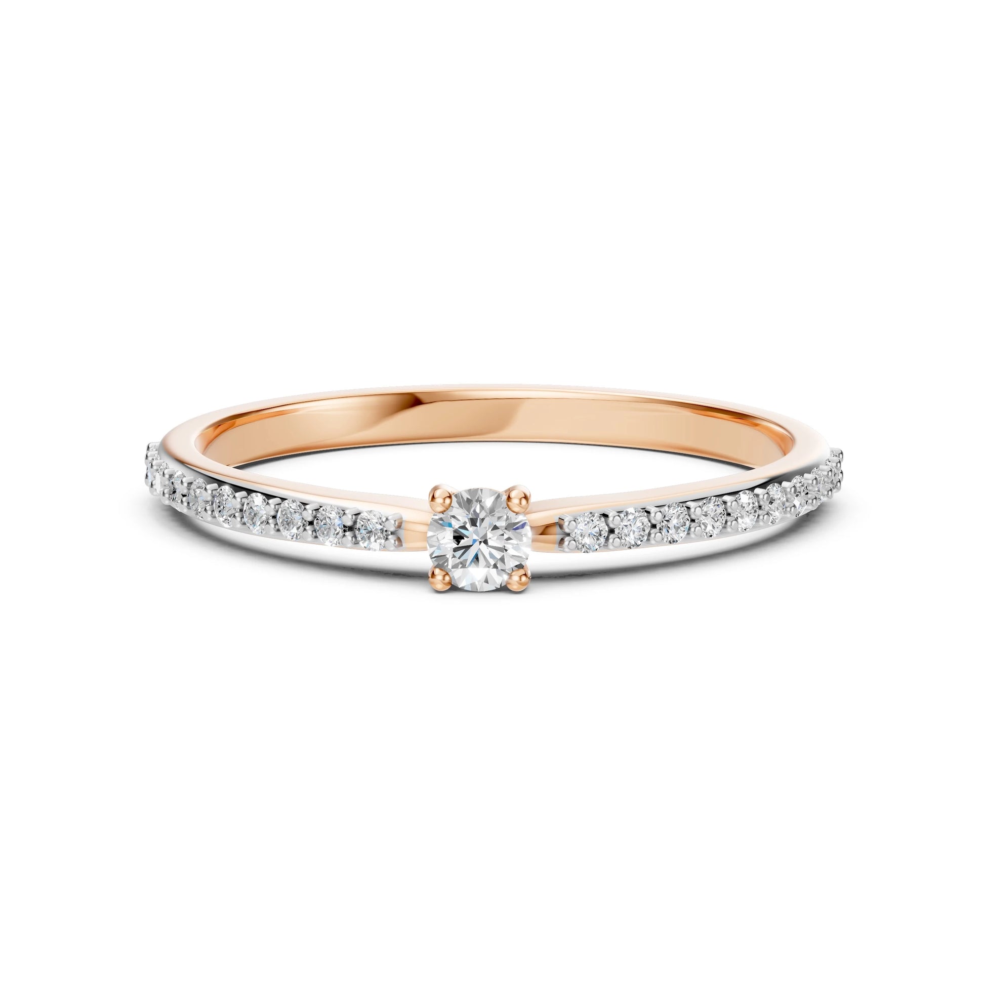 Solitär-Eternity-Ring (Rund), 0.1 ct — 101-10116/2(3.0)