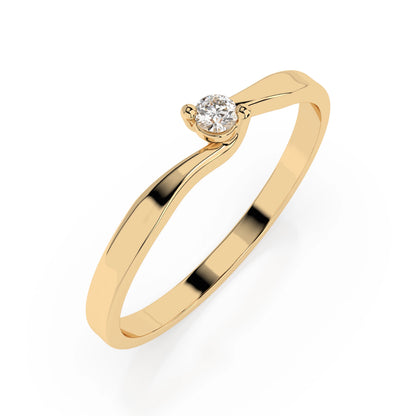 Solitär-Ring (Rund), 0.04 ct — 101-10032(2.2)