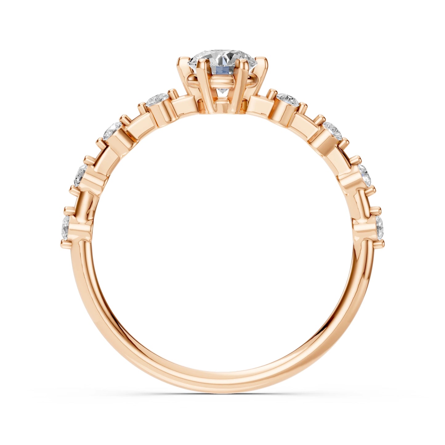 Solitär-Eternity-Ring (Rund), 0.4 ct — 101-10144(4.7)