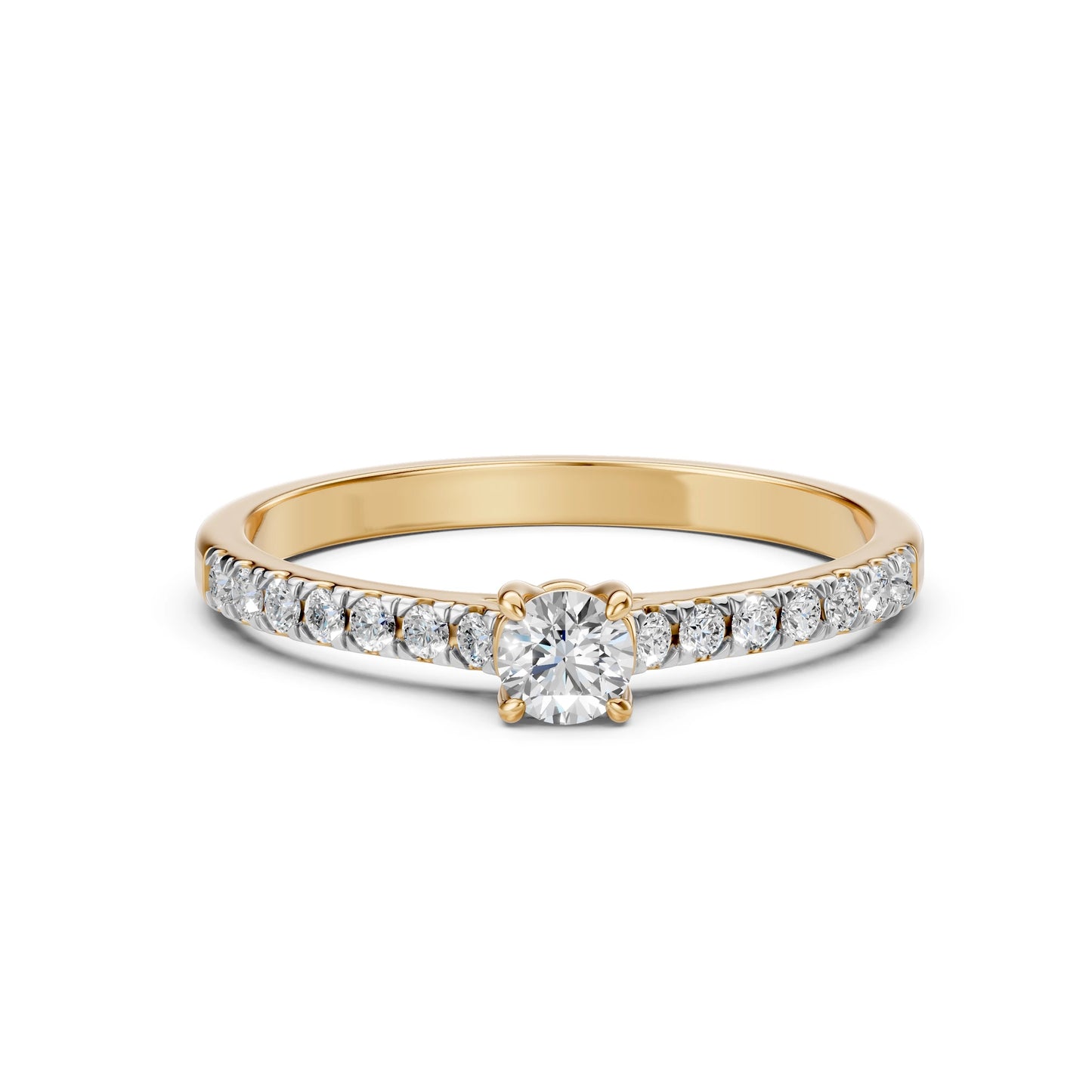 Solitär-Eternity-Ring (Rund), 0.2 ct — 101-10094(3.7)