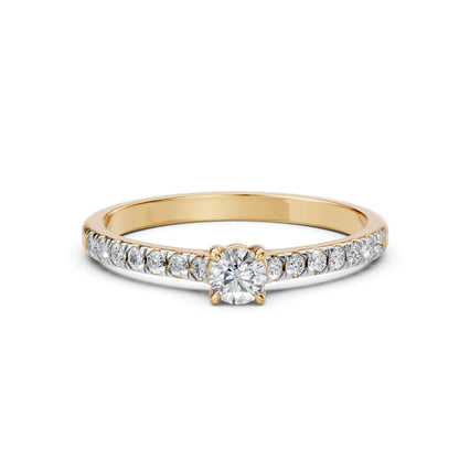 Solitär-Eternity-Ring (Rund), 0.2 ct — 101-10094(3.7)