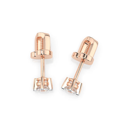 Solitär-Schmetterling-Ohrringe (Rund), 0.2 ct — 102-10025(3.0)