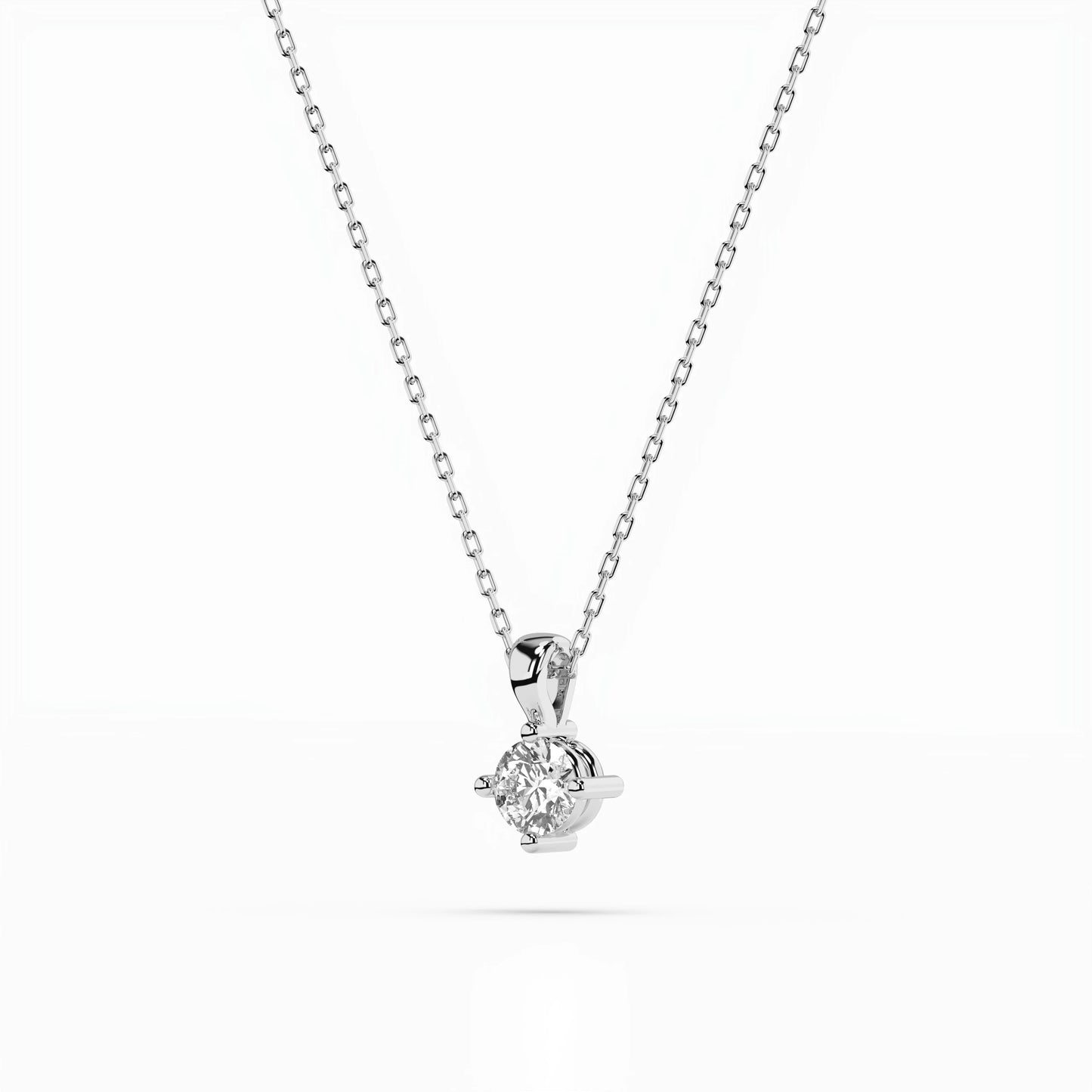 Solitär-Halskette (Rund), 0.2 ct — 104-10011(3.7)