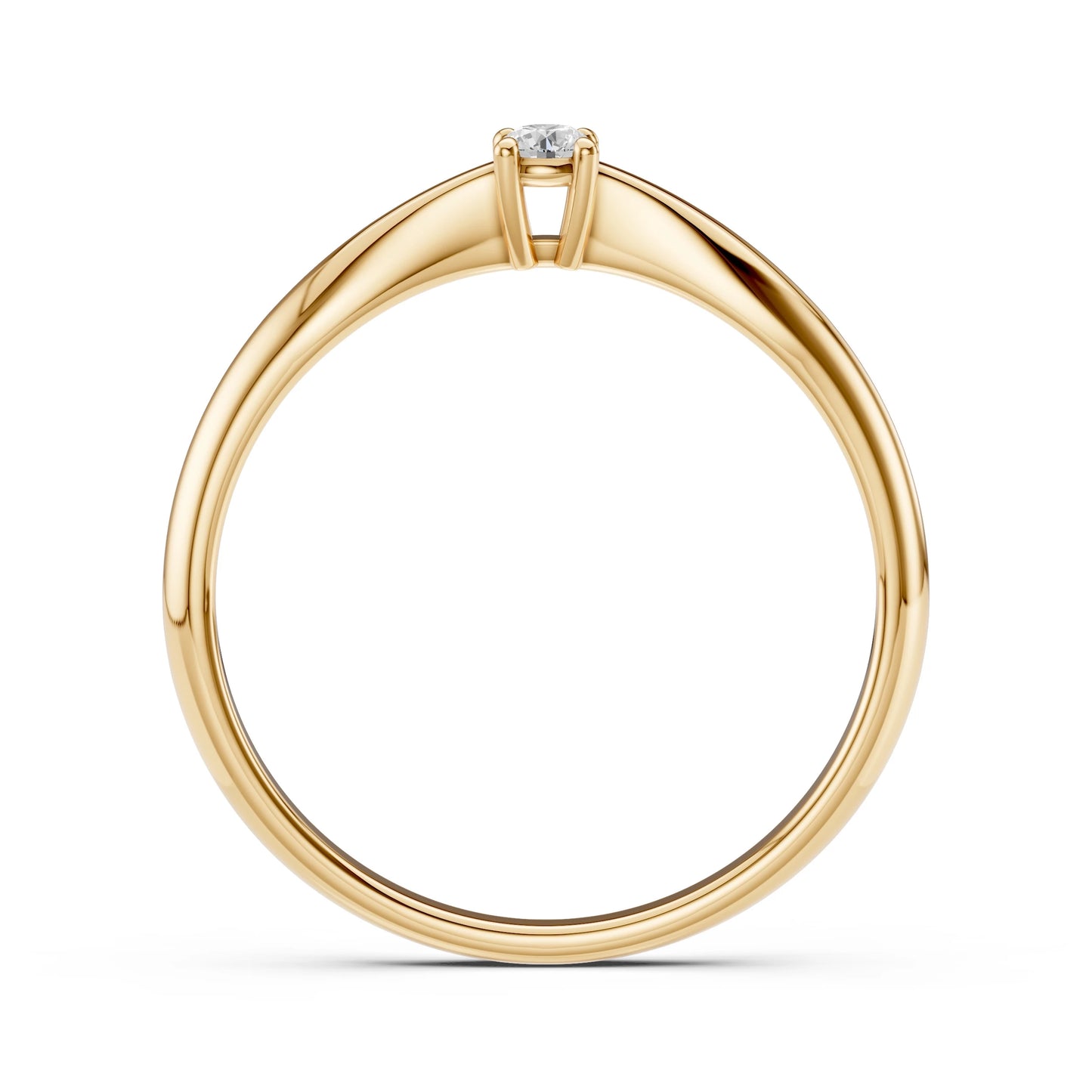 Solitär-Ring (Rund), 0.1 ct — 101-10021(3.0)