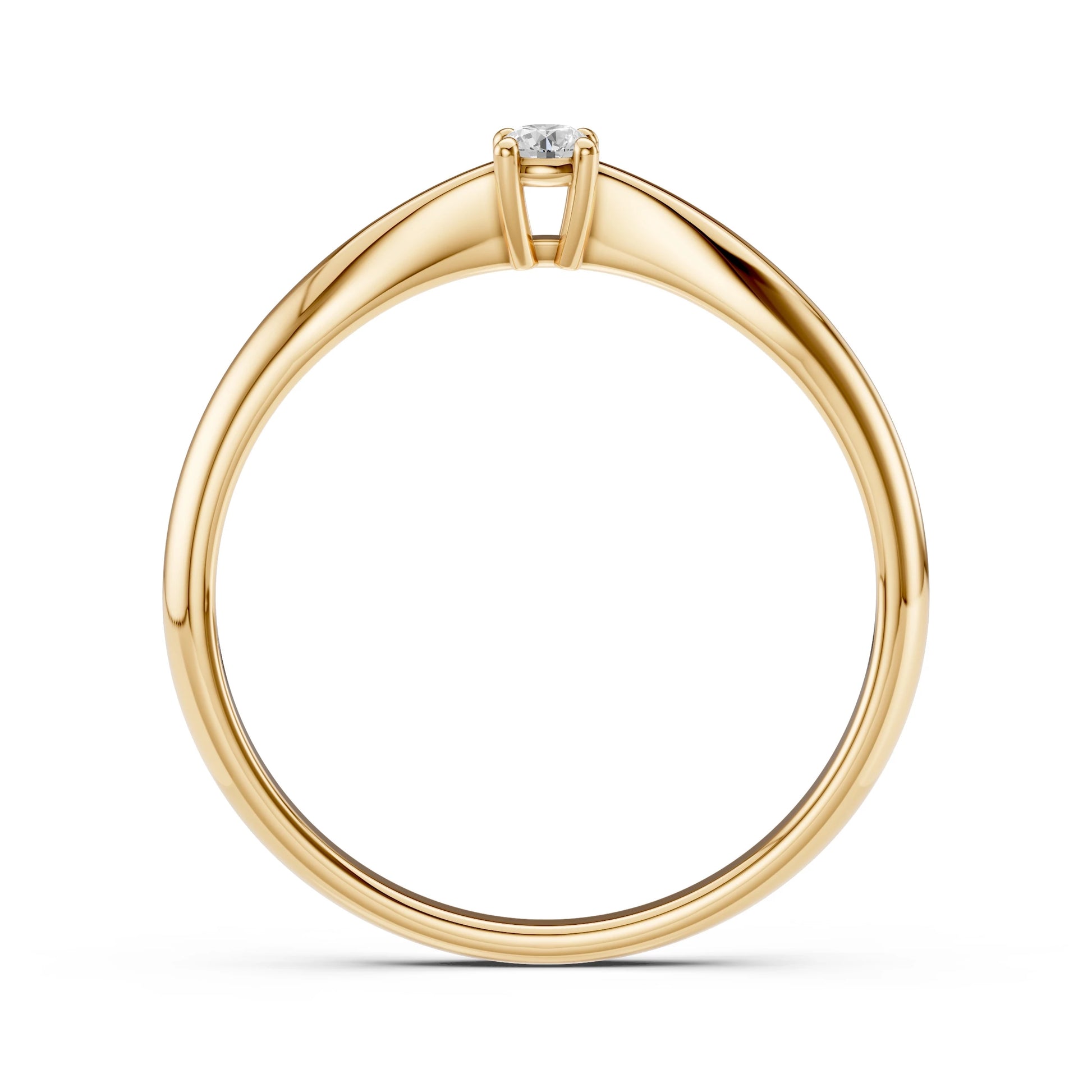 Solitär-Ring (Rund), 0.1 ct — 101-10021(3.0)